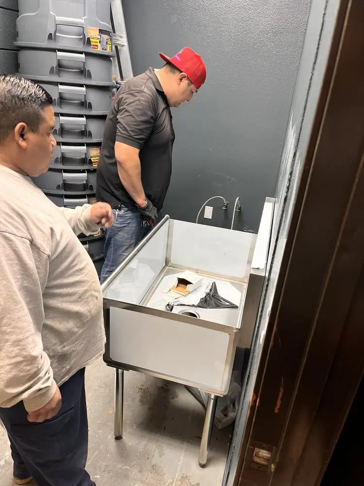 Commercial plumbing and sink installation in Shelby